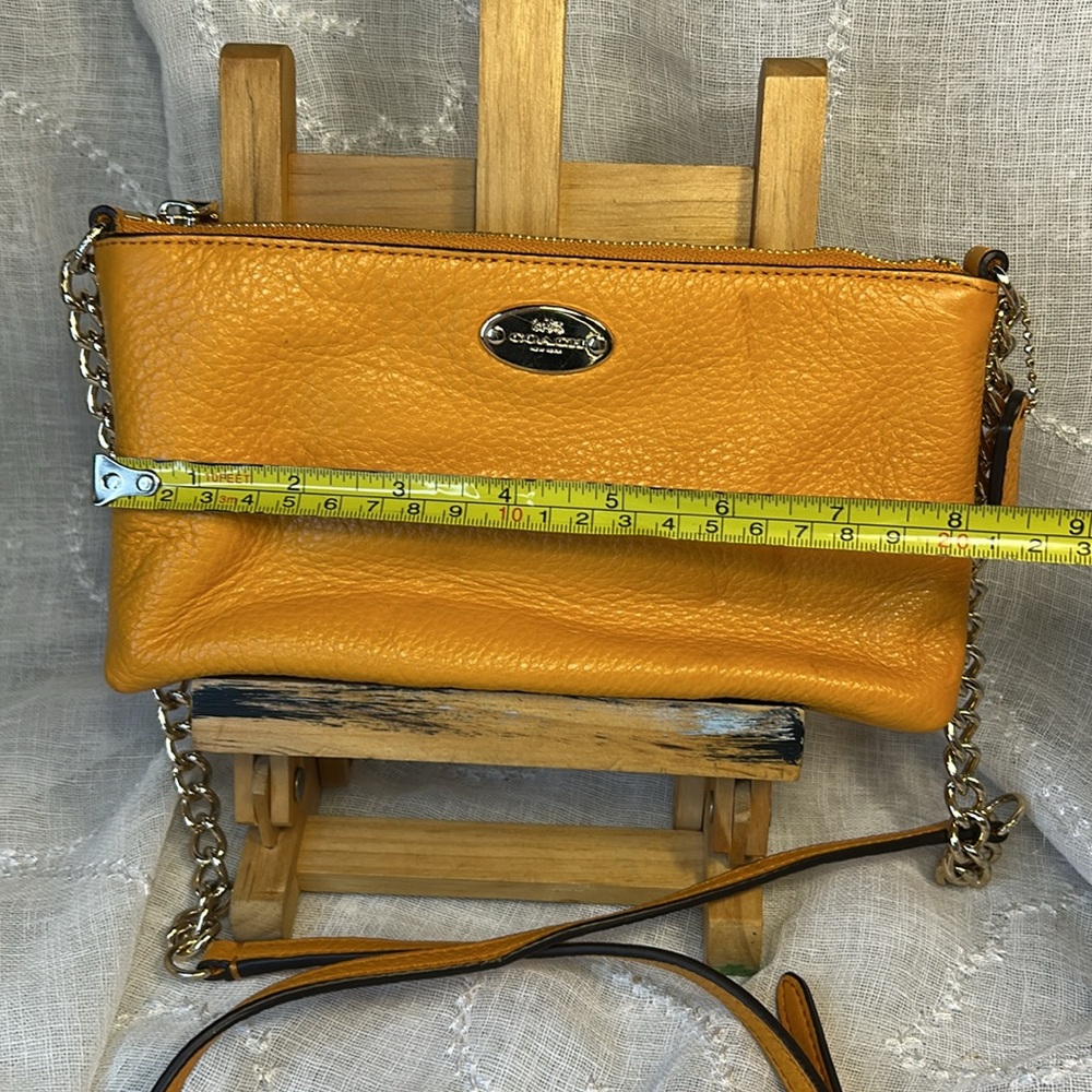 Coach crossbody shoulder chain strap leather bag - Picture 3 of 13